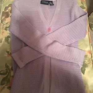 Liz Claiborne Sport lilac cardigan.